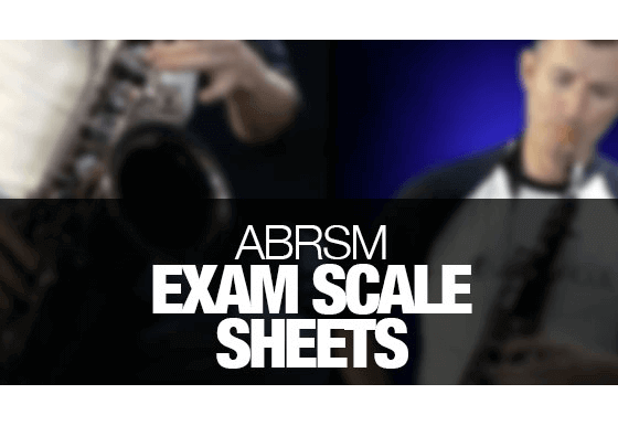 ABRSM saxophone exam scale sheet