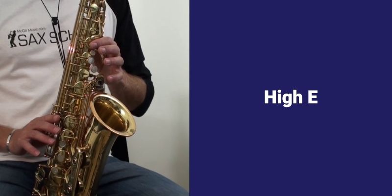 high e on saxophone