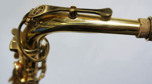 Octave key on saxophone