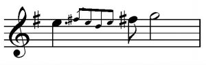Turns on saxophone example 4