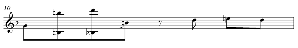 Saxophone overtones example 4