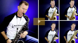 Nigel McGill playing Sleigh Ride on saxophone