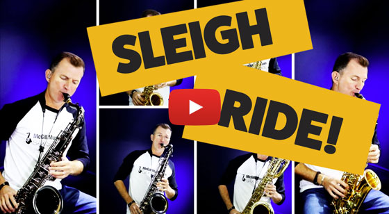 Sleigh Ride 5-saxophone jazz arrangement by Nigel McGill