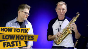How to fix low notes on sax
