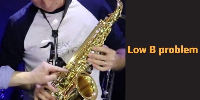 how to fix leaky low notes on sax low B problem sax school online