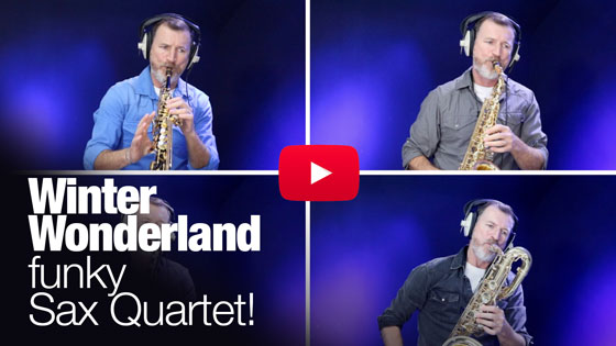 Winter Wonderland funky sax quartet