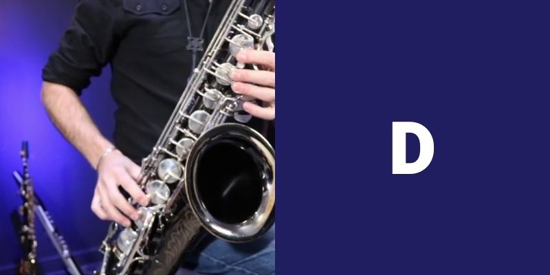 easy saxophone jam the notes D on tenor