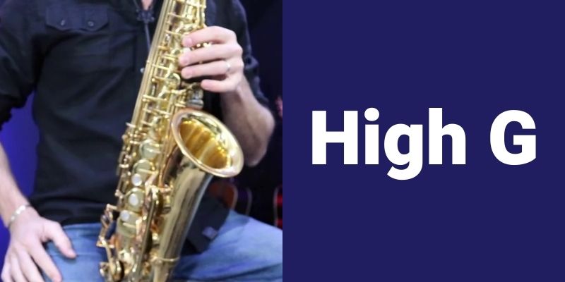 Fingering high G alto sax