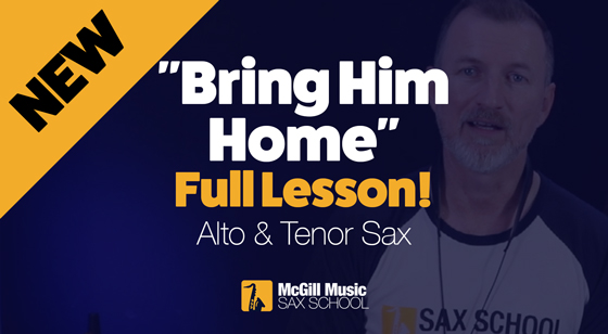 Bring Him Home Full Lesson in Alto and Tenor Saxophone