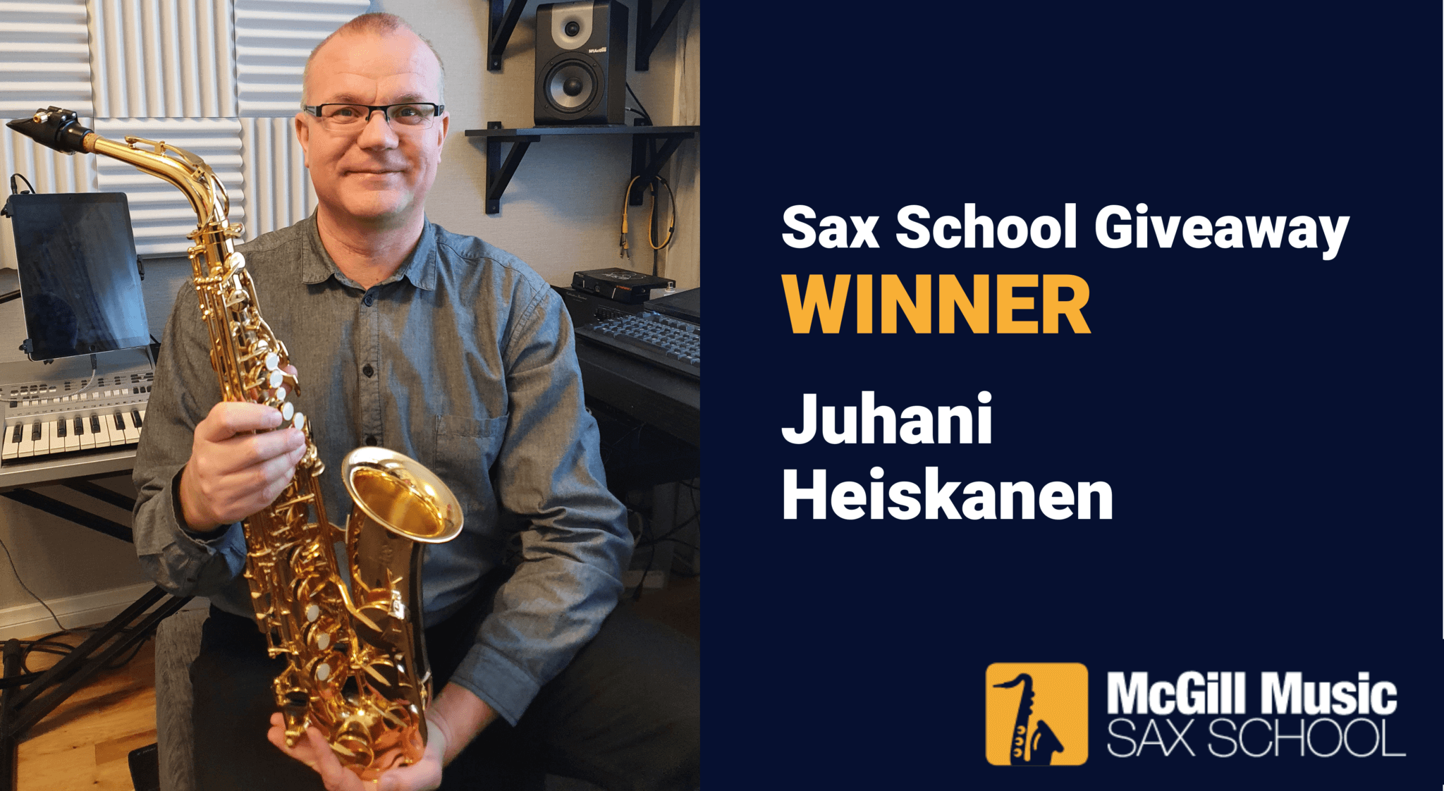 Meet Juhani - Sax School Giveaway Winner - Sax School Online