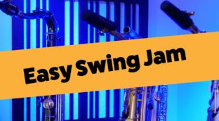 Easy swing jam session lesson for beginner saxophone players