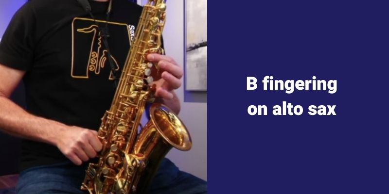 alto saxophone B fingering