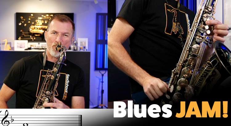 Easy Blues Jam for saxophone