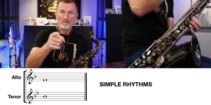 easy blues jam for saxophone 1