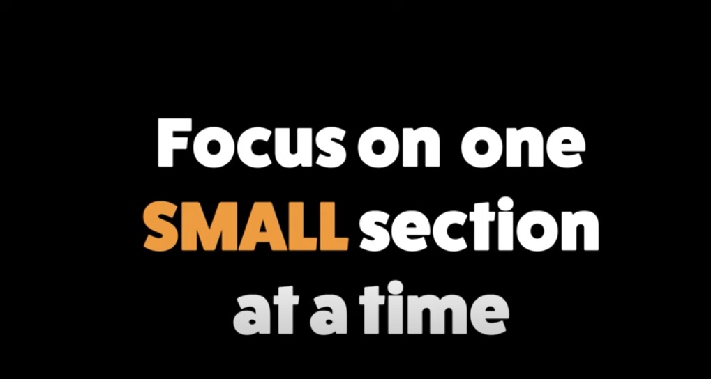 focus on a small section