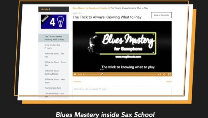 Sax School Online Blues Mastery Course
