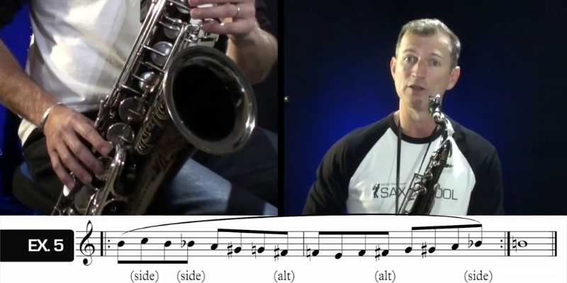 practice chromatic scales for saxophone exercises from sax school online number 5