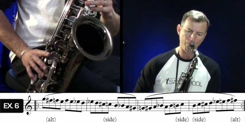 chromatic workouts for saxophone sax school online exercise 6