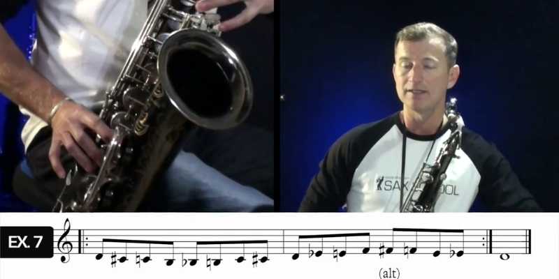 practice chromatic scales on saxophone sax school online number 7