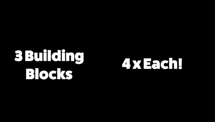 3 building blocks 4 times each sax school online