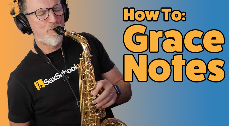 RnB Tricks for saxophone how to play grace notes sax school online Nigel McGill