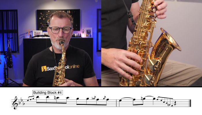 funk saxophone jam building blocks sax school online 