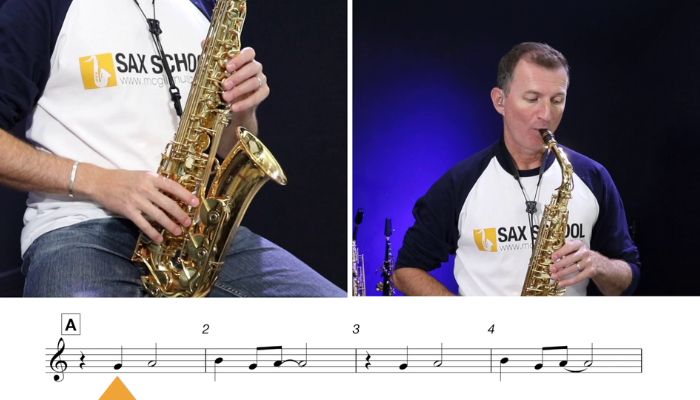 beginner alto sax first tune. Free lesson from Sax School Online. Nigel McGill