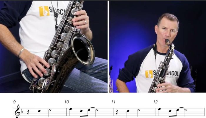 Your first song on tenor saxophone adult learner Sax School Online