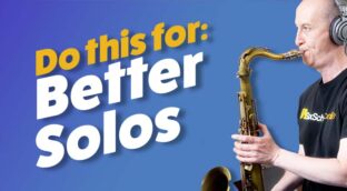Play better sax solos using the easiest shape in jazz. Free saxophone lesson from Sax School Online. Nigel McGill