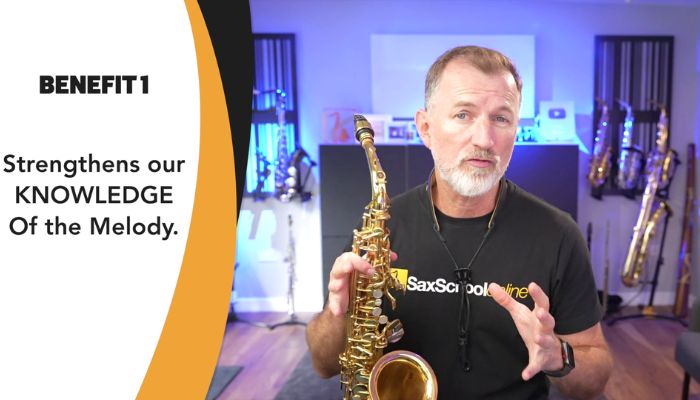 Transposing on sax strengths your knowledge of the melody. Sax School Online