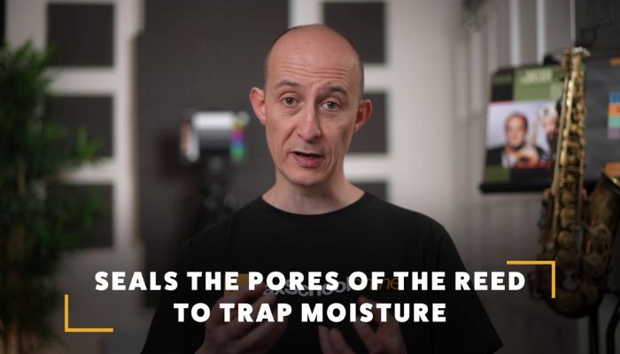 Seal the pores of the reed to trap moisture. Sax School Online