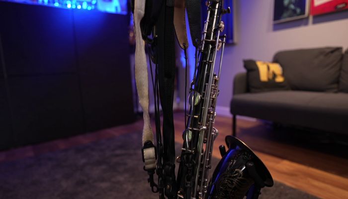 My saxophone neck strap collection. Sax School Online Nigel McGill