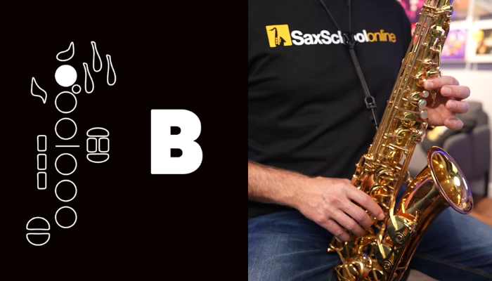How to play B on alto saxophone. Sax School Online