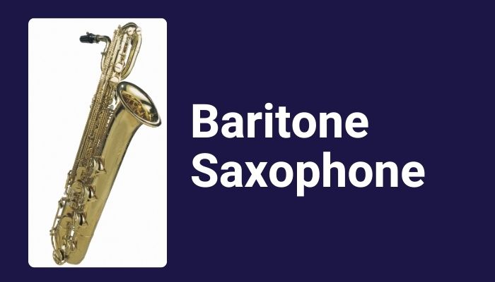 the baritone sax is the biggest of the commonly played types of saxophones. Sax School online