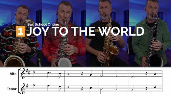 Play along with this easy version of Joy to The World on saxophone. Sax School Online Nigel McGill