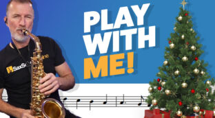 10 easy christmas songs for saxophone from Nigel McGill at Sax School Online.