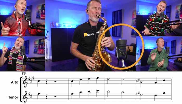 Nigel McGill uses the CloudVocal Flashback sax mic. Sax School Online