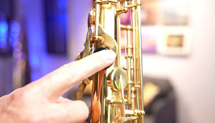 the octave key on alto saxophone is on the back. Sax School Online Nigel McGill
