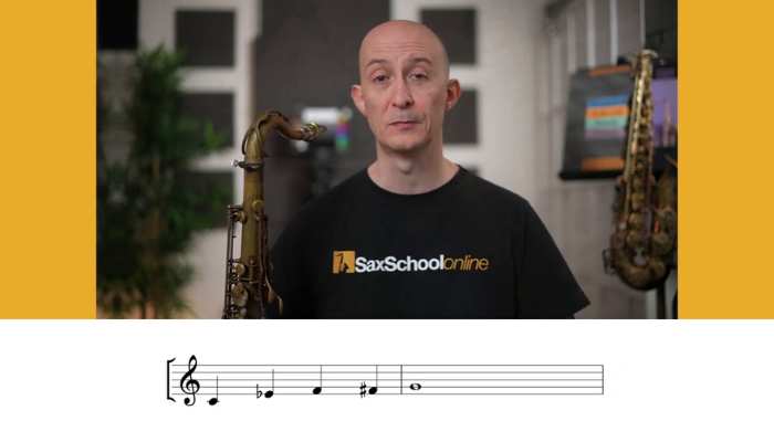 C Blues Scale. Sax School Online
