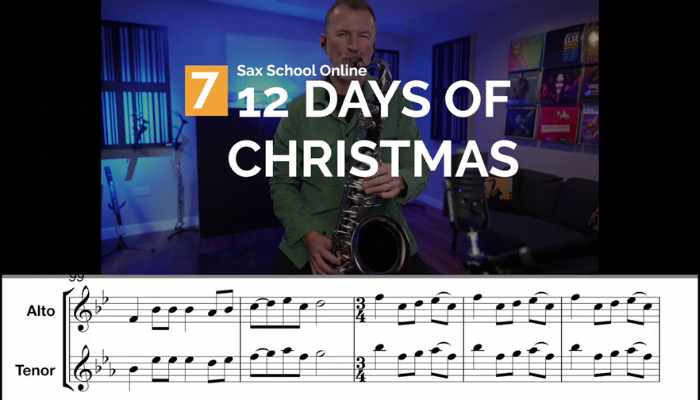 Learn this easy version of the 12 days of Christmas on saxophone with Sax School Online in this lesson from Nigel McGill