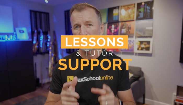 Get the right lessons and tutor support to make fast progress on saxophone with Sax School Online