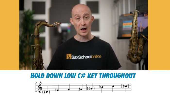 Holding down the low C sharp key gives permanent G sharps. Technique hack from Sax School Online