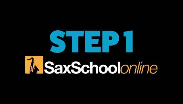 Step 1 of learning playing sax behind a singer. Sax School Online