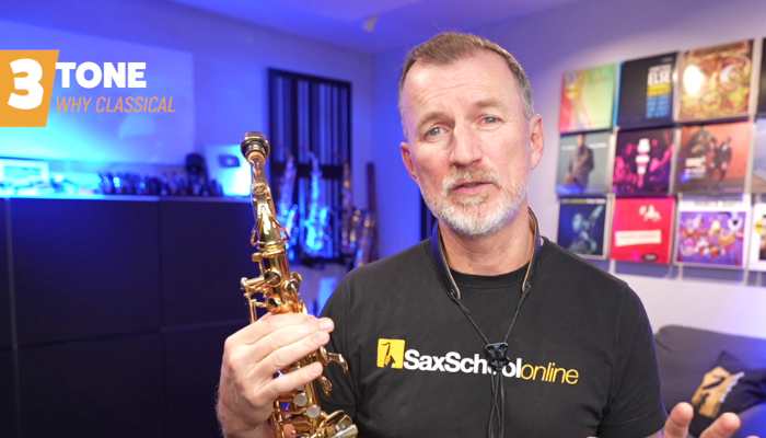Improve your saxophone tone by practicing classical melodies. Sax School Online