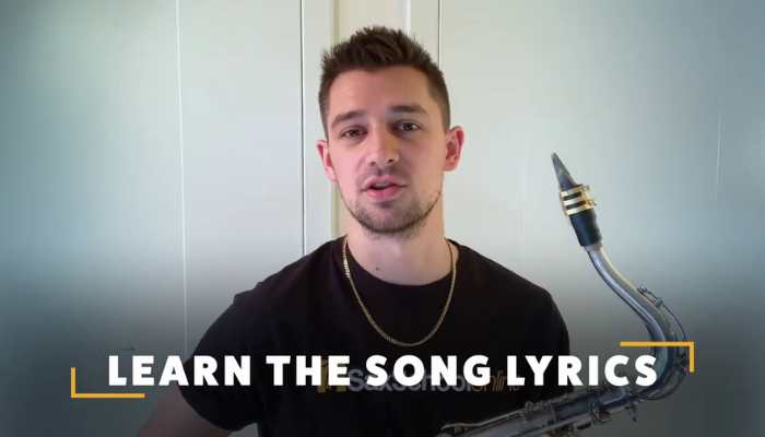 Learn the song lyrics to get a great sound when playing sax behind a singer. Sax School Online