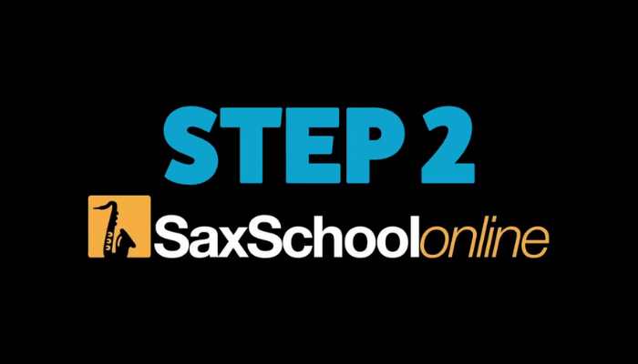 Step 2 playing sax with a singer. Sax School online