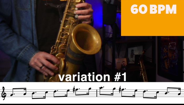 Exercises for faster fingers on sax. Dotted eighth and sixteenth notes. Sax School Online