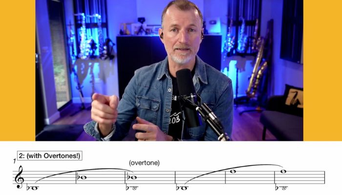 Saxophone warm ups that work with overtones. Sax School Online Podcast