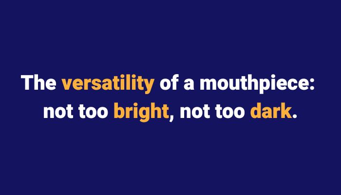Choose a versatile mouthpiece. Sax School Online podcast