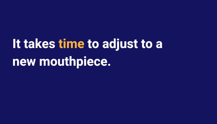 It takes time to adjust to a new sax mouthpiece. Sax School online podcast